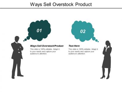 Ways sell overstock product ppt powerpoint presentation infographic template display cpb