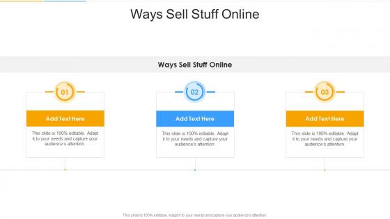 Ways Sell Stuff Online In Powerpoint And Google Slides Cpb