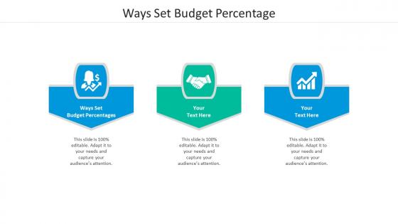 Ways set budget percentage ppt powerpoint presentation professional inspiration cpb