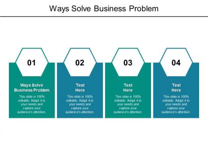 Ways solve business problem ppt powerpoint presentation portfolio icon cpb