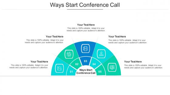 Ways start conference call ppt powerpoint presentation pictures sample cpb