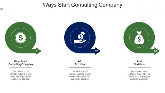 Ways Start Consulting Company Ppt Powerpoint Presentation Icon Picture Cpb