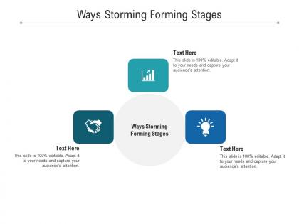 Ways storming forming stages ppt powerpoint presentation styles designs download cpb