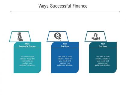 Ways successful finance ppt powerpoint presentation professional example cpb