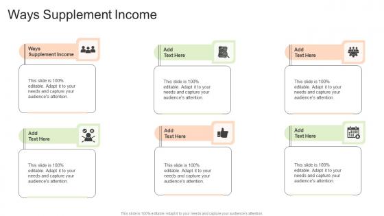 Ways Supplement Income In Powerpoint And Google Slides Cpb