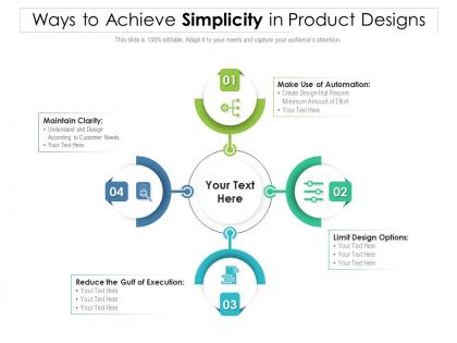 Ways to achieve simplicity in product designs