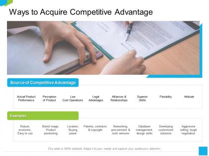 Ways to acquire competitive advantage skills ppt powerpoint presentation gallery graphic tips