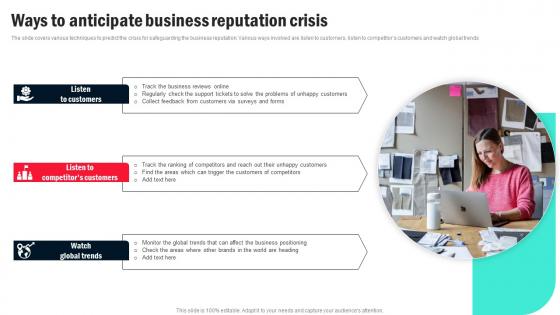 Ways To Anticipate Business Reputation Crisis Organizational Crisis Management For Preventing