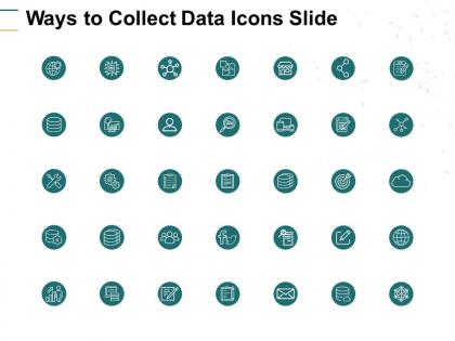 Ways to collect data icons slide cloud technology c189 ppt powerpoint presentation gallery example