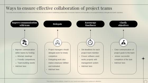 Ways To Ensure Effective Collaboration Of Project Teams