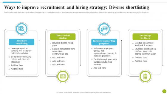 Ways To Improve Recruitment And Hiring Strategy Diverse Shortlisting Strategies To Improve Diversity DTE SS