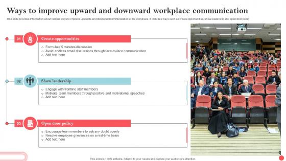 Ways To Improve Upward And Downward Workplace Communication