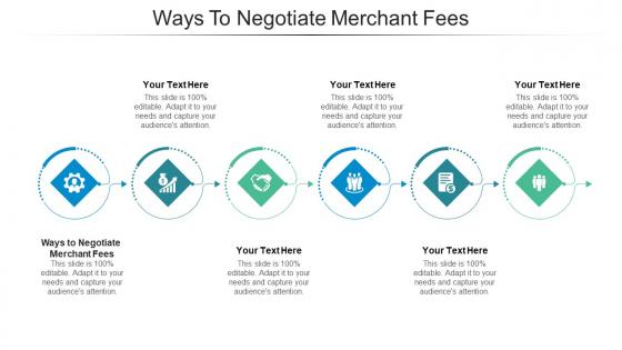 Ways To Negotiate Merchant Fees Ppt Powerpoint Presentation Show Diagrams Cpb
