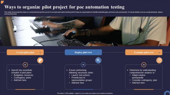 Ways To Organize Pilot Project For Poc Automation Testing