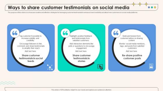 Ways To Share Customer Testimonials On Social Media Storyboard SS