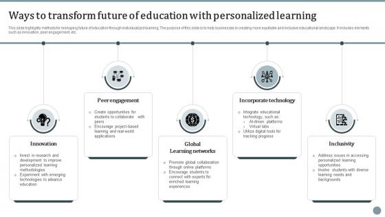 Ways To Transform Future Of Education With Personalized Learning