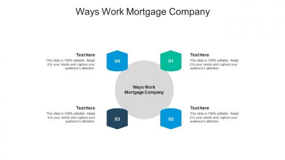 Ways work mortgage company ppt powerpoint presentation ideas master slide cpb