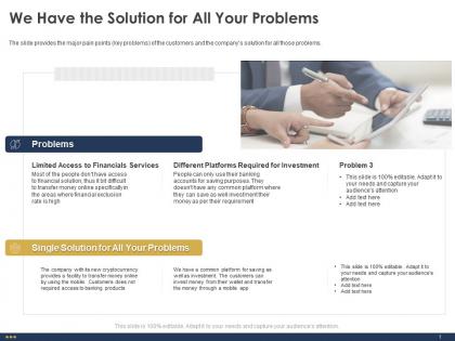 We have the solution for all your problems exclusion ppt powerpoint gallery samples
