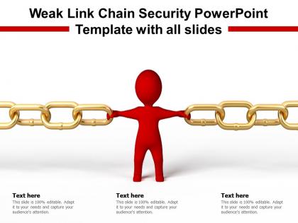 Weak link chain security powerpoint template with all slides