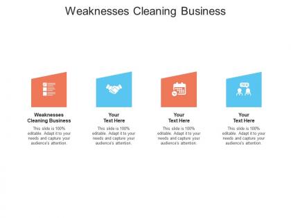 Weaknesses cleaning business ppt powerpoint presentation styles samples cpb
