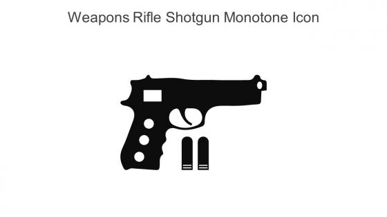 Weapons Rifle Shotgun Monotone Icon In Powerpoint Pptx Png And Editable Eps Format