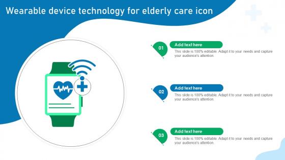 Wearable Device Technology For Elderly Care Icon