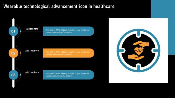 Wearable Technological Advancement Icon In Healthcare