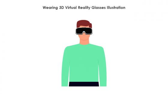 Wearing 3D Virtual Reality Glasses Illustration