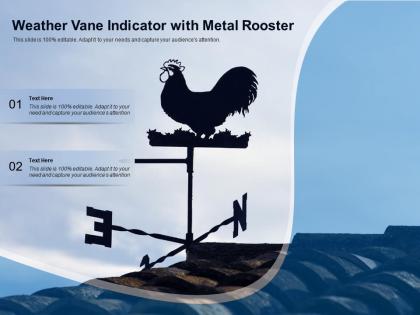 Weather vane indicator with metal rooster