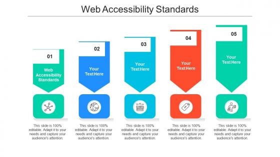 Web accessibility standards ppt powerpoint presentation show clipart cpb