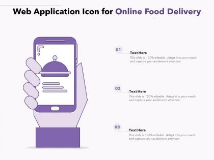 Web application icon for online food delivery
