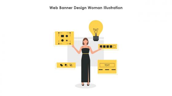 Web Banner Design Woman Illustration