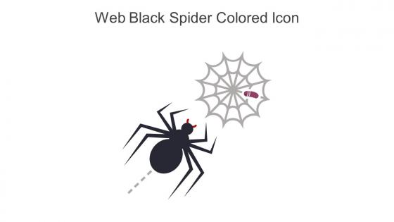 Web Black Spider Colored Icon In Powerpoint Pptx Png And Editable Eps Format