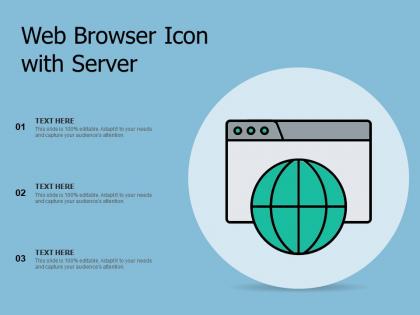 Web browser icon with server
