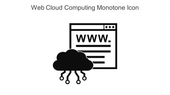 Web Cloud Computing Monotone Icon In Powerpoint Pptx Png And Editable Eps Format