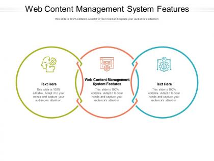 Web content management system features ppt powerpoint presentation layouts guide cpb