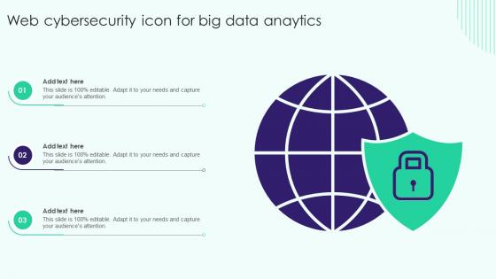 Web Cybersecurity Icon For Big Data Anaytics