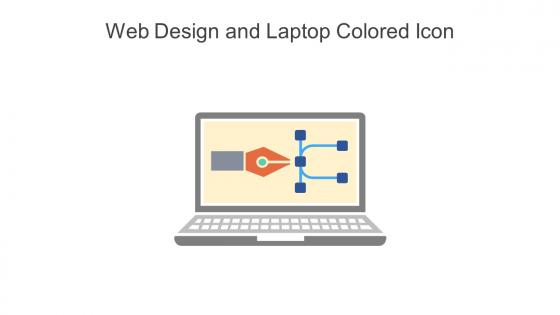 Web Design And Laptop Colored Icon In Powerpoint Pptx Png And Editable Eps Format