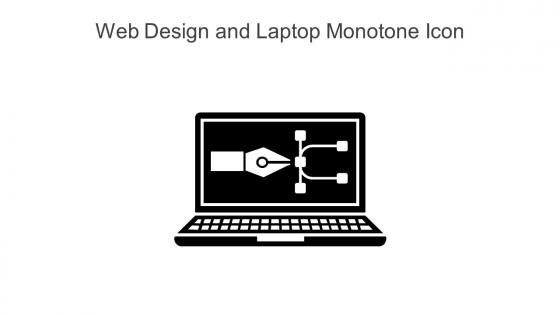 Web Design And Laptop Monotone Icon In Powerpoint Pptx Png And Editable Eps Format
