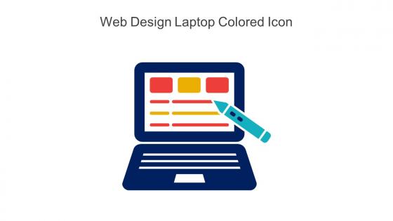Web Design Laptop Colored Icon