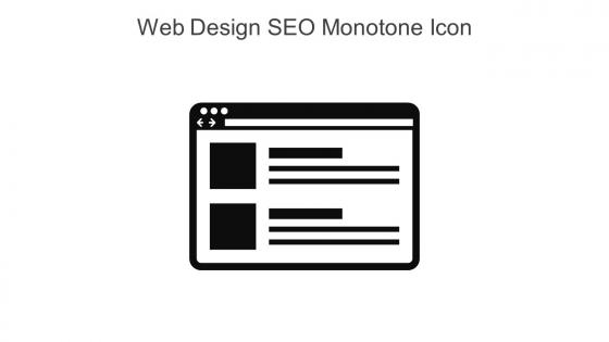 Web Design SEO Monotone Icon In Powerpoint Pptx Png And Editable Eps Format