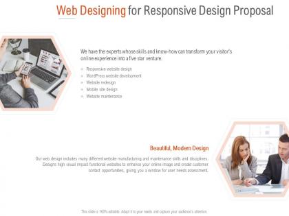 Web designing for responsive design proposal ppt powerpoint shapes