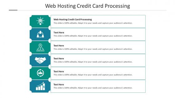 Web hosting credit card processing ppt powerpoint presentation show information cpb