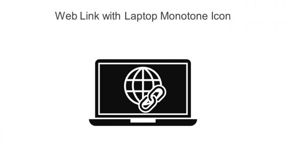 Web Link With Laptop Monotone Icon In Powerpoint Pptx Png And Editable Eps Format