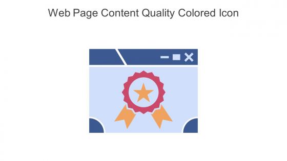 Web Page Content Quality Colored Icon In Powerpoint Pptx Png And Editable Eps Format