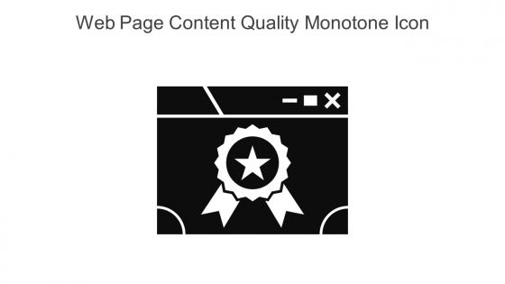 Web Page Content Quality Monotone Icon In Powerpoint Pptx Png And Editable Eps Format