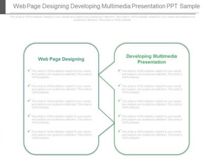 Web page designing developing multimedia presentation ppt sample