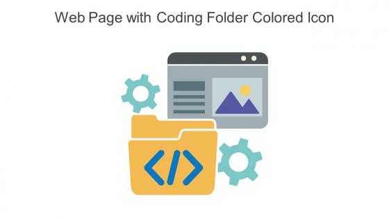 Web Page With Coding Folder Colored Icon In Powerpoint Pptx Png And Editable Eps Format