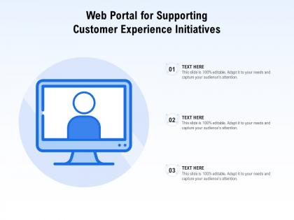 Web portal for supporting customer experience initiatives