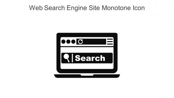 Web Search Engine Site Monotone Icon In Powerpoint Pptx Png And Editable Eps Format
